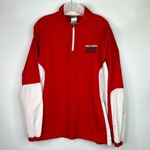 Knights Apparel UW Badgers 1/4 Zip Windbreaker Jacket Size Medium